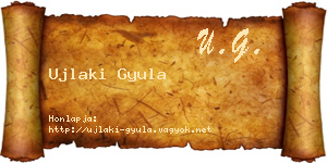 Ujlaki Gyula névjegykártya