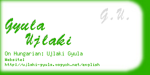 gyula ujlaki business card